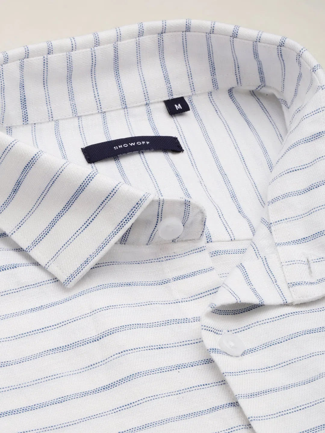 Wholesale Men White Checked Casual Shirt