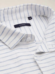 Men White Checked Casual Shirt-PEISKOSSTRIPES-3427-White