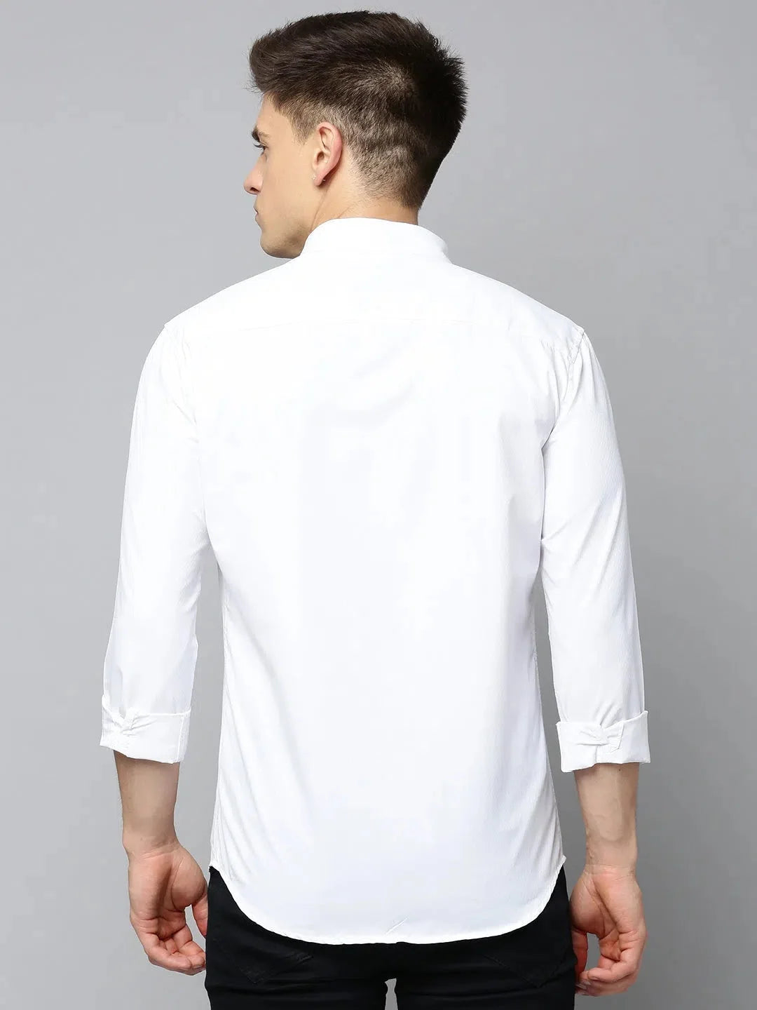 Shop White Solid Mens Shirt - Cotton Casual Shirt | DesiQlo