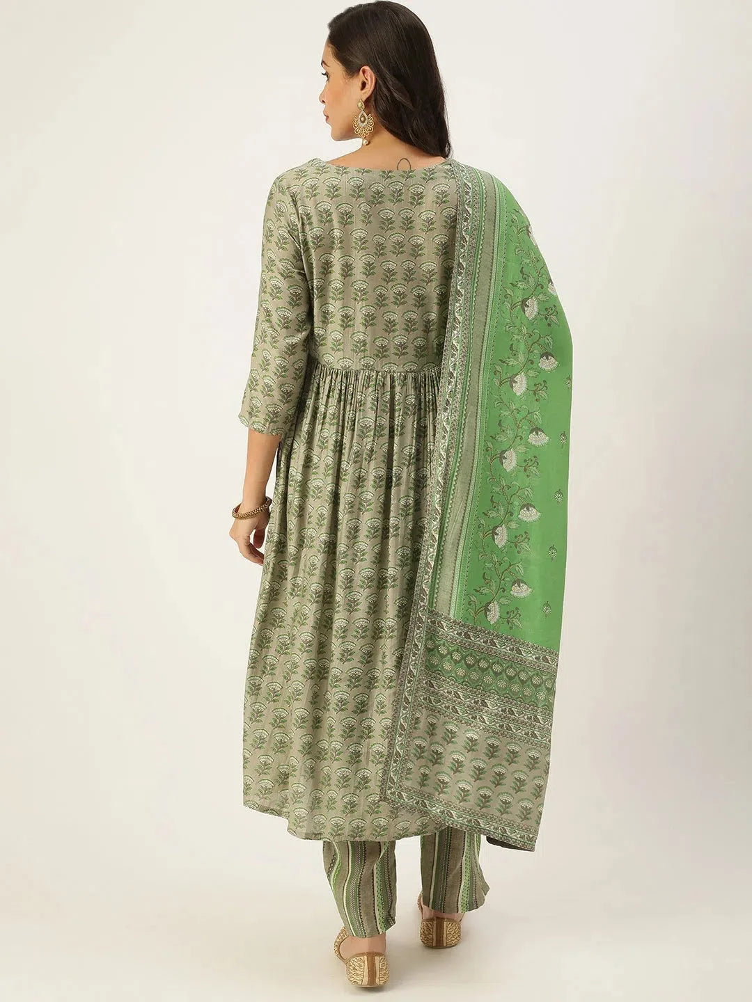 Grey Printed Kurta Set | Women's Indian Kurta Sets