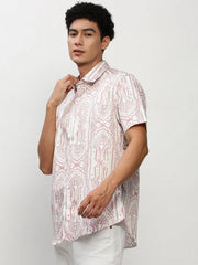 Men White Printed Casual Casual Shirts-JUPITERPRINT-1790-White