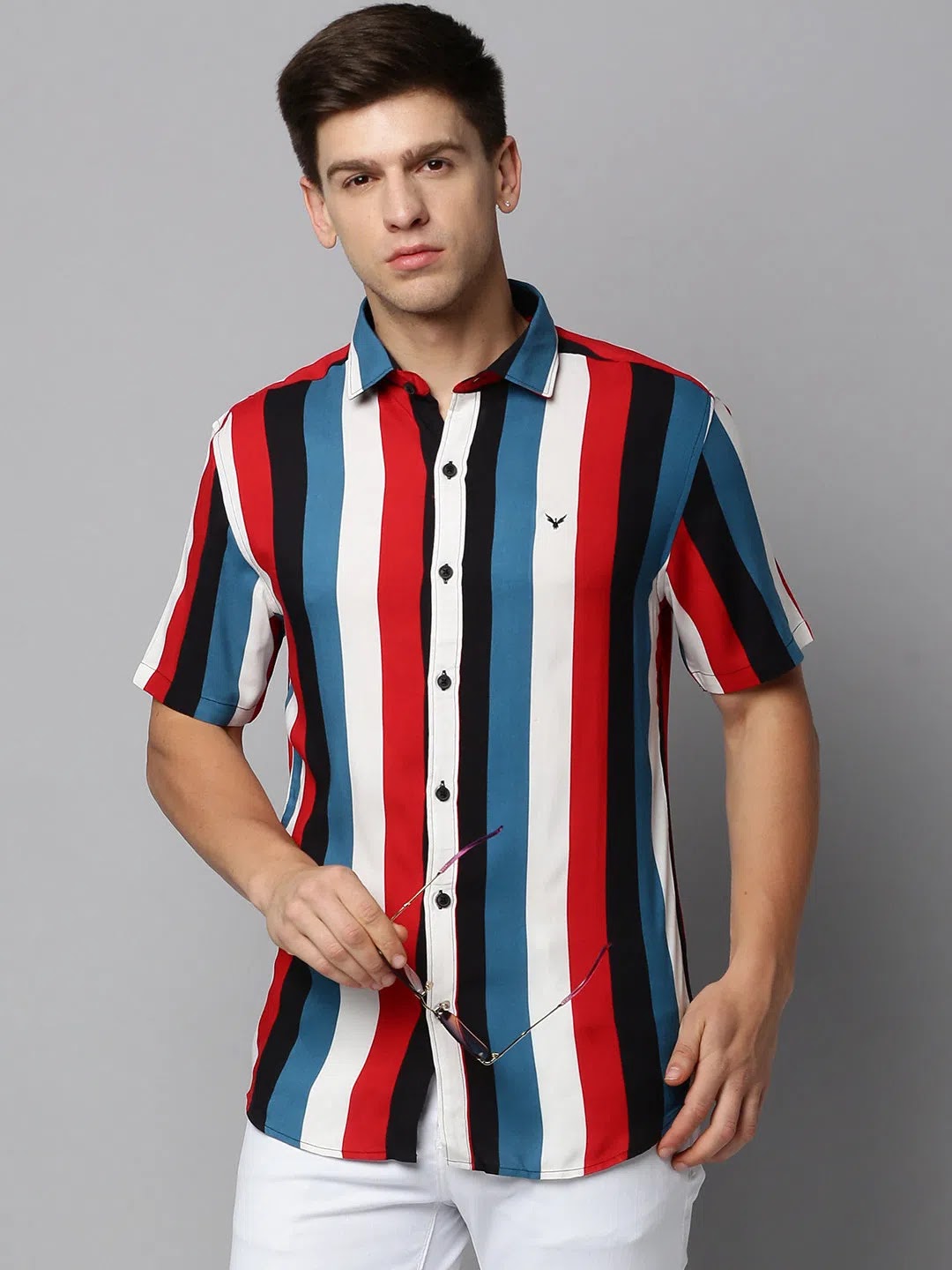 Multi Color Block Mens Shirt | Cotton Casual Shirt DesiQlo