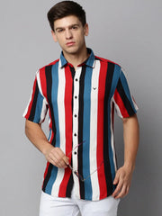Men Multi Colourblock Casual Shirt-AARYASTRIPE-4826-Multi