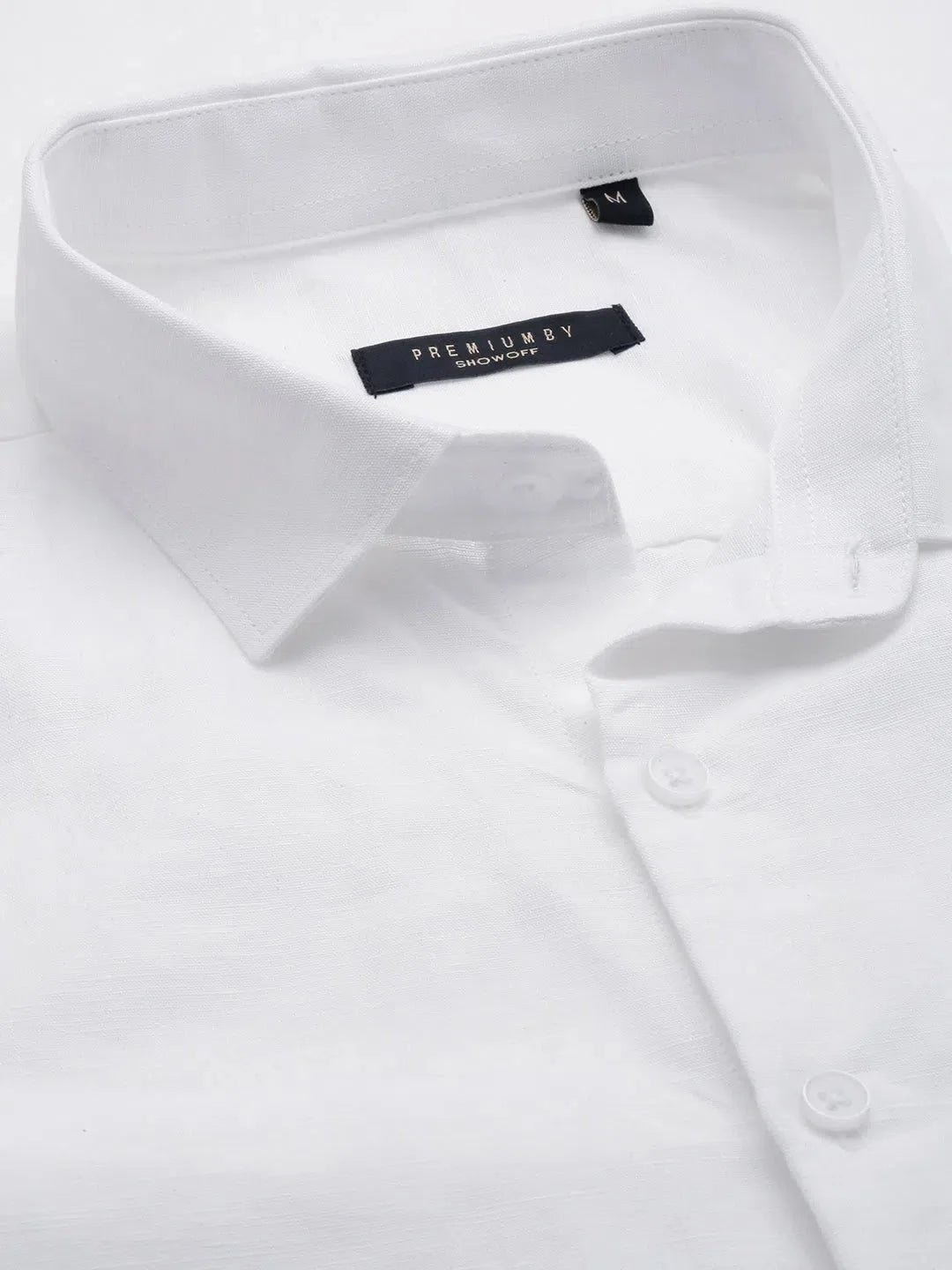 Premium White Cotton Mens Shirt - Solid Casual Shirt | DesiQlo