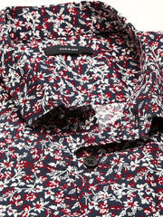 Men Navy Printed Casual Shirt-TKTPRINT-119-Navyblue