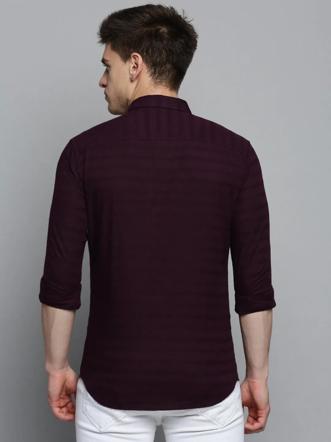 Purple Solid Cotton Mens Shirt - Casual & Stylish | DesiQlo
