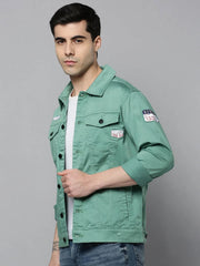 Men Green Solid Casual Shirt-KZ-12067-Green