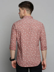 Men Purple Printed Casual Shirt-BENTONPRINT-4035-Mauve