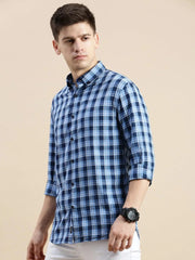 Men Multi Checked Casual Shirt-GROVER-1101-Multi