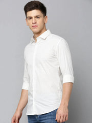 Men White Printed Casual Shirt-FLIORIONIEPRINT-3509-Offwhite