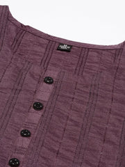 Women's Violet Solid Kurta SetKC-3300-Violet