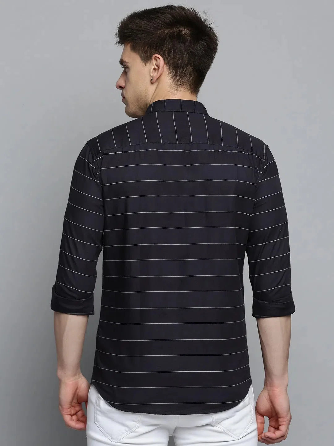 Trendy Black Solid Mens Shirt - Cotton Casual Shirt | DesiQlo