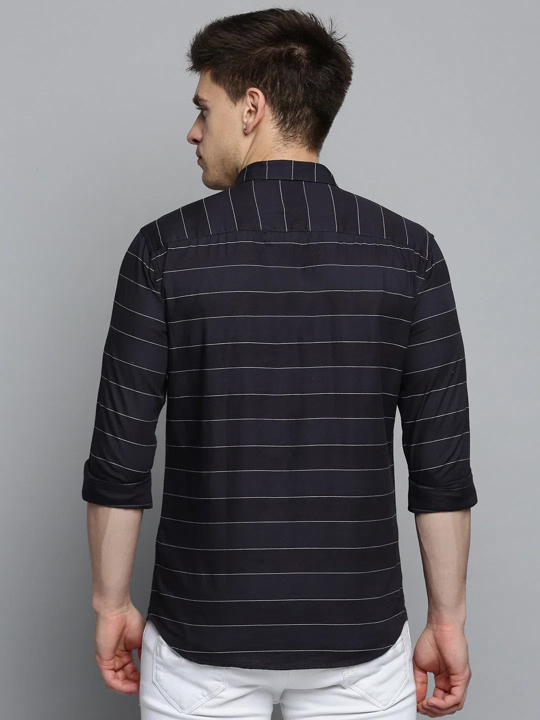 Trendy Black Solid Mens Shirt - Cotton Casual Shirt | DesiQlo