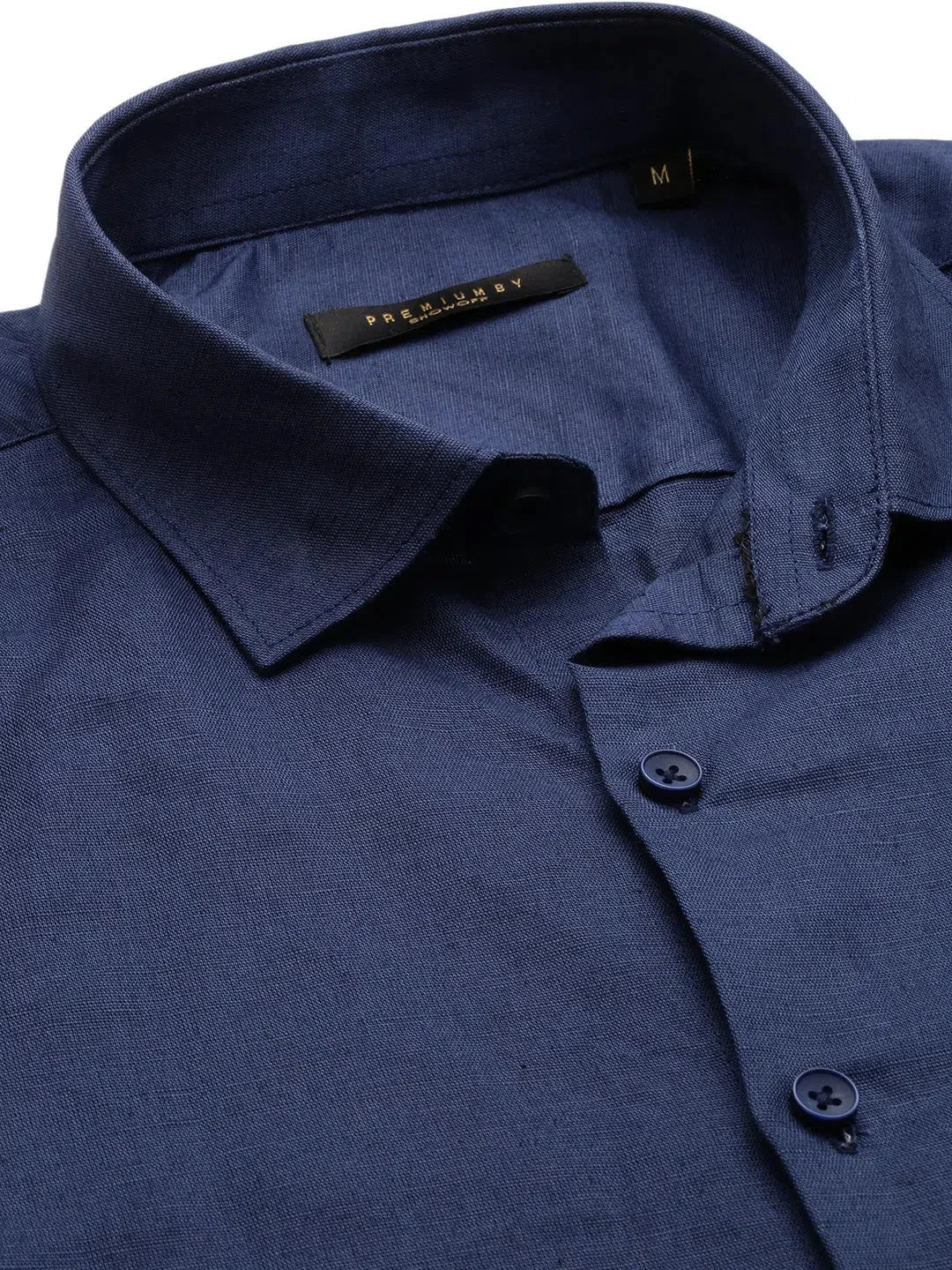 Navy Solid Mens Shirt - Classic Cotton Casual & Formal Shirts