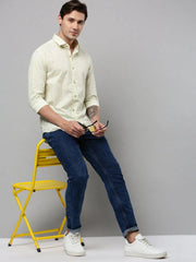 Men White Printed Casual Shirt-TVSPRINT-4853-White