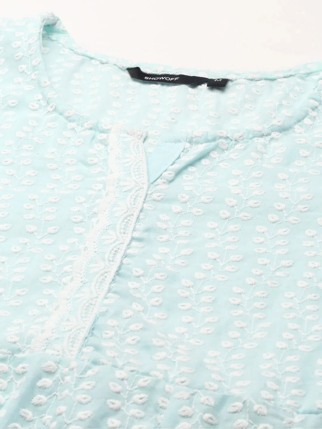 Blue Solid Cotton Kurta Set | Women's Indian Kurta Sets - Style 1