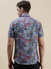 Men Multi Graphics Casual Shirt-GALAXY-1666-Multi