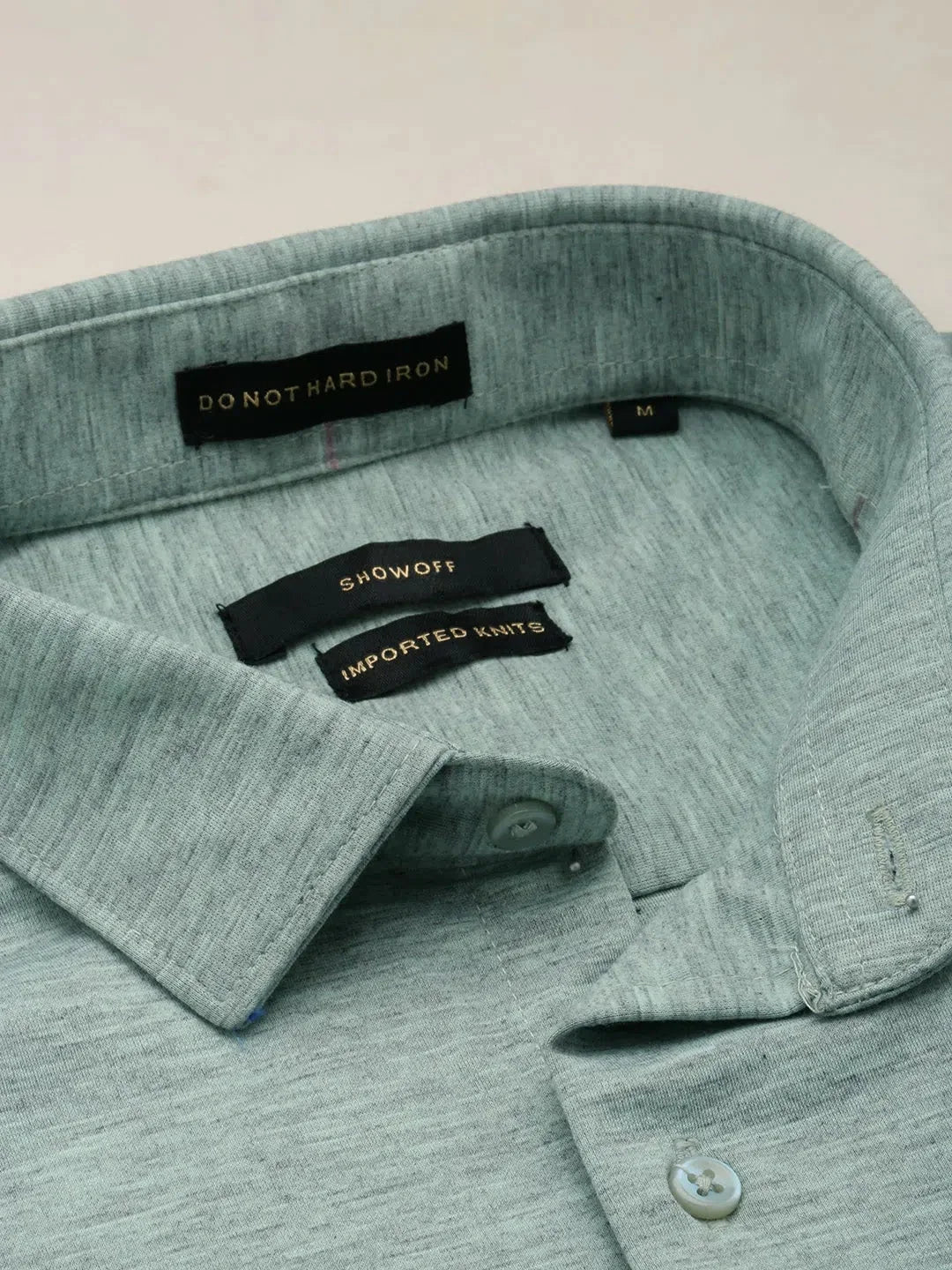 Men's Green Solid Cotton Casual Shirt | Comfort Fit