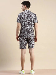 Men Grey Printed Casual Co ord Set-BLACKBERRY-1673-Taupe