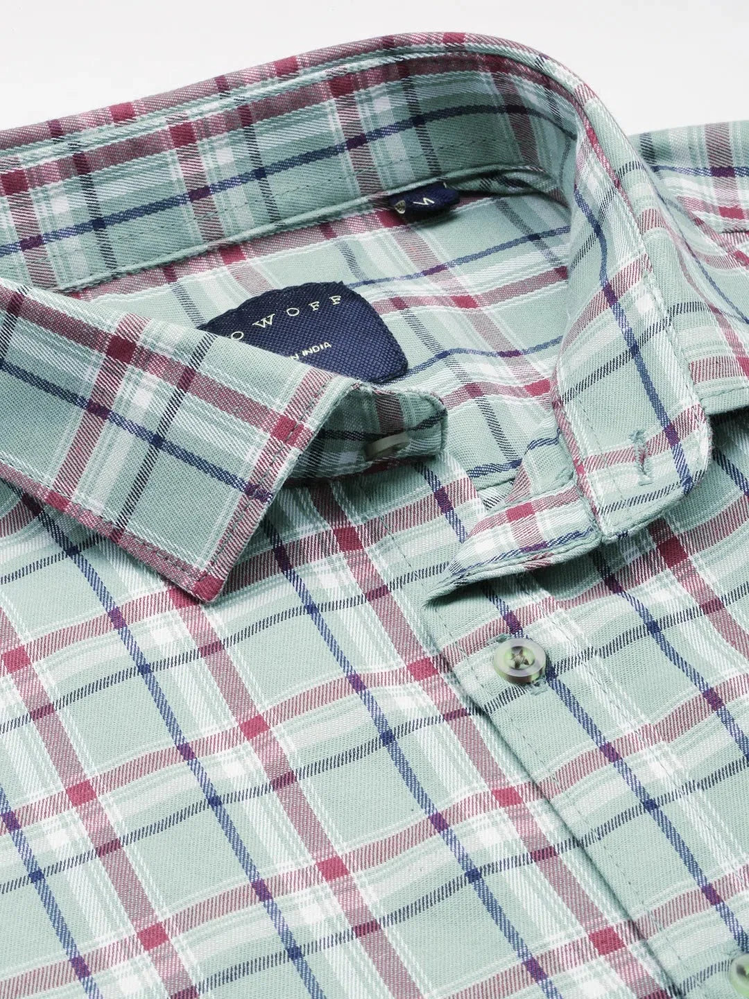 Trending Green Checked Mens Shirt - DesiQlo Cotton Casual Shirt