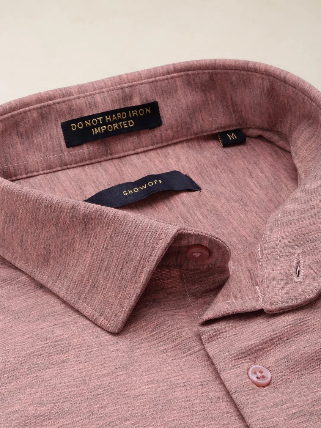 Wholesale Men Pink Solid Casual Shirt