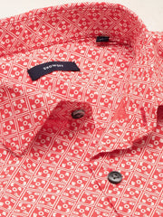 Men Orange Printed Casual Shirt-JUPITERPRINT-3387-Orange