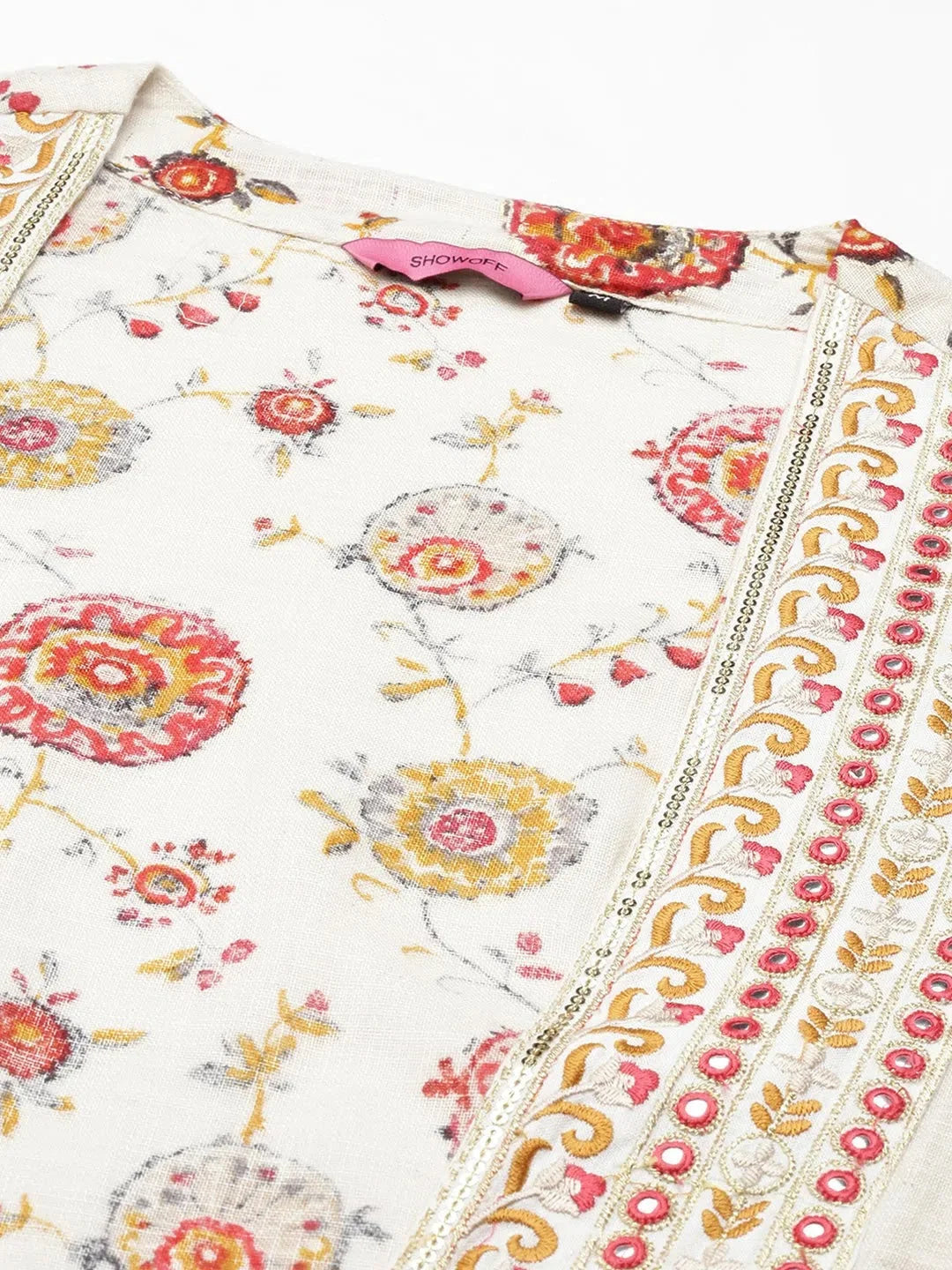 Mustard Printed Indian Kurta | Stylish Cotton Kurtas for Women