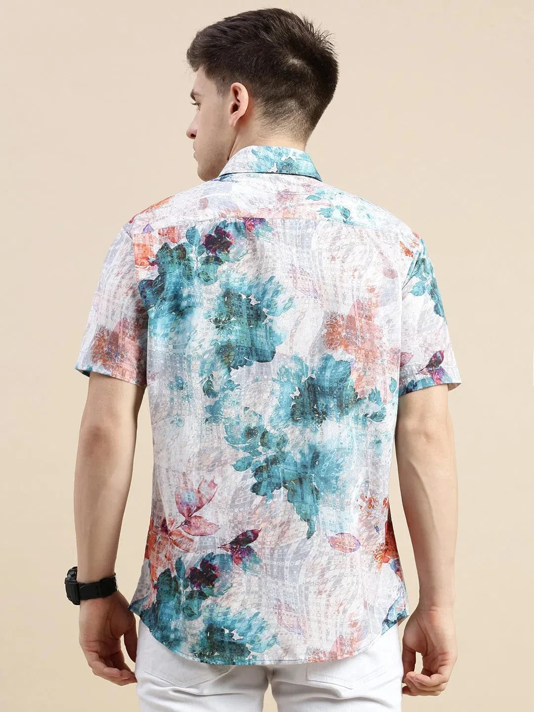 Mens Multi Floral Printed Shirt - DesiQlo Beach Shirts