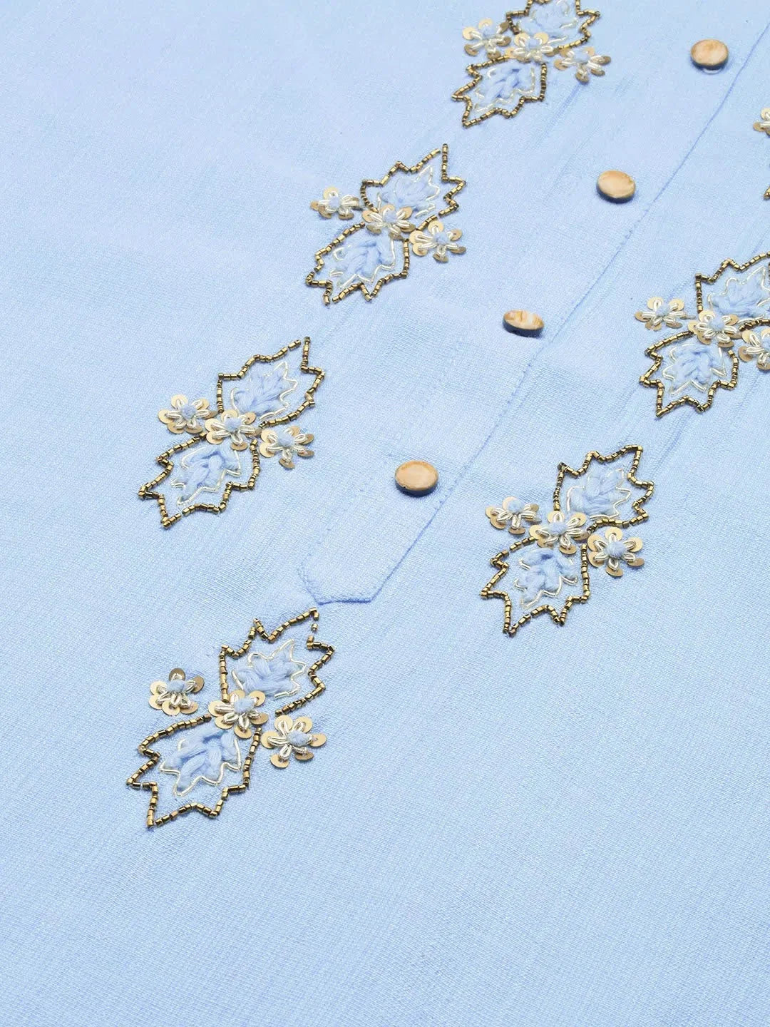 Stylish Blue Embellished Indian Kurta for Women