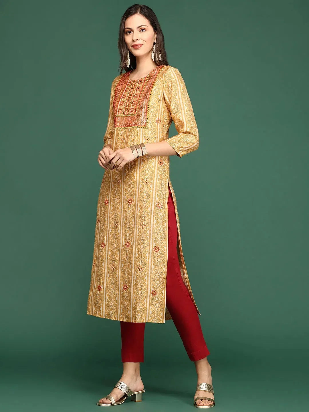 Mustard Solid Kurta for Women | Modern Indian Kurta Design