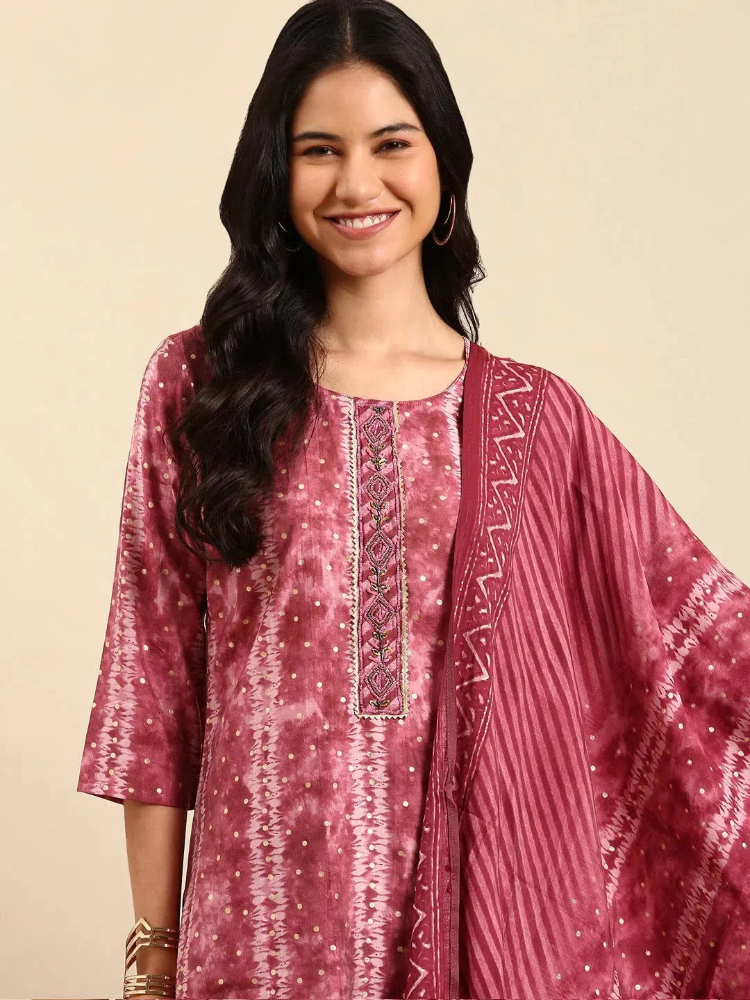 Purple Tie Dye Kurta Set | Women's Designer Kurta Sets Online