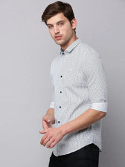 Men White Printed Casual Shirt-TKTPRINT-113-White