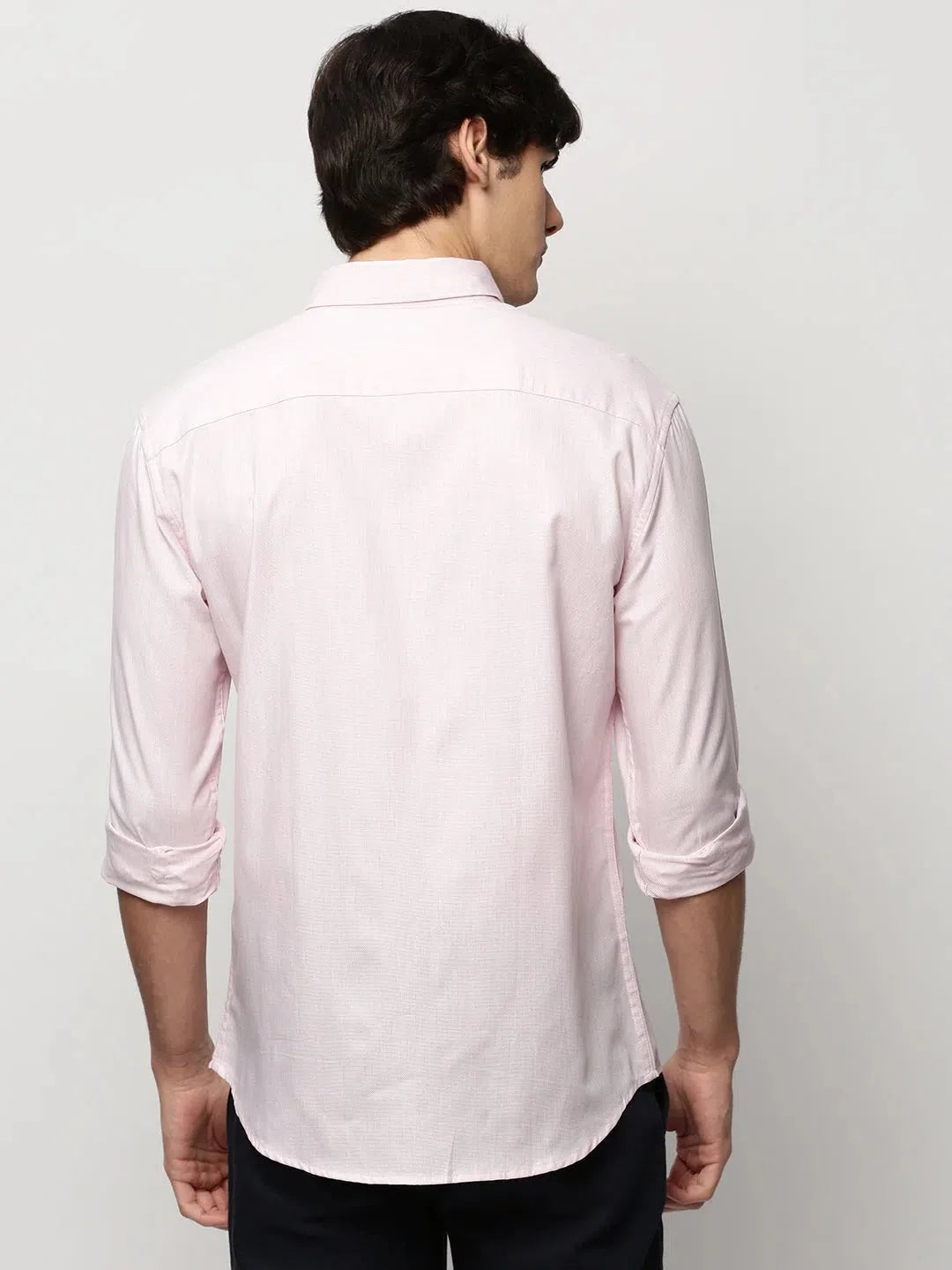 Pink Cotton Mens Shirt | Solid Casual Shirt - DesiQlo