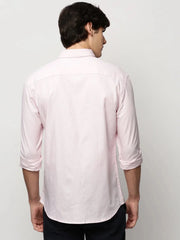 Men Pink Solid Casual Casual Shirts-IKIGAI-8821-Pink