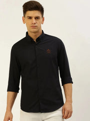 Men Navy Checked Casual Shirt-LEHARICHECKS-5333-Navyblue