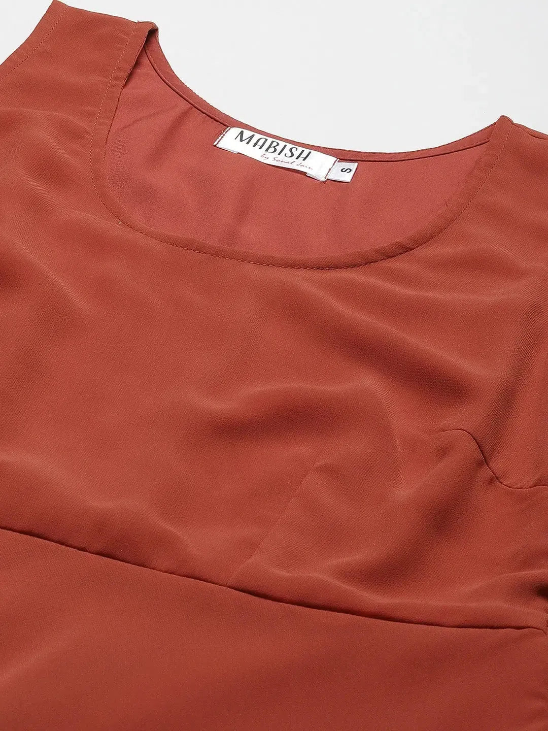 Rust Flare Dress: Women's Western Wear - Elegant & Comfortable