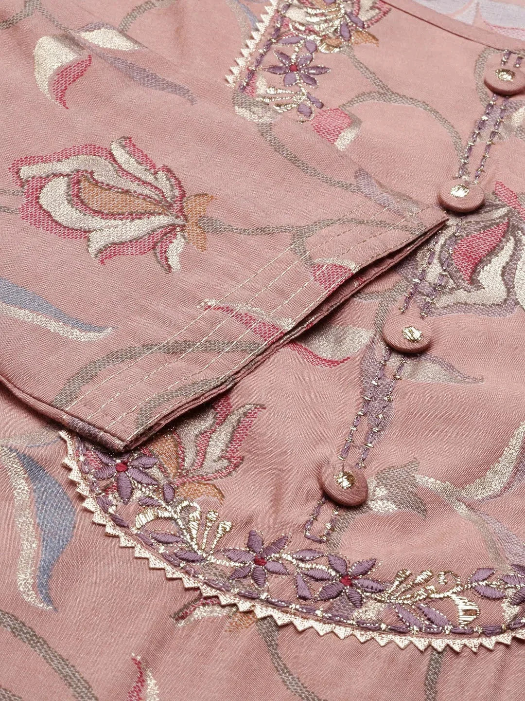 Purple Printed Straight Kurta - Women's Modern Indian Kurtas