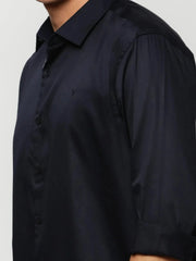 Men Navy Solid Casual Casual Shirts-TAVANTAPLAIN-5531-Navyblue