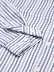 Men White Checked Casual Shirt-PEISKOSSTRIPES-3408-White