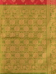 Navy Blue Cotton Saree With Zari Borders-MA64BCT401190047