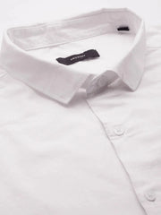 Men White Printed Casual Shirt-LARGEPRINT-1665-White
