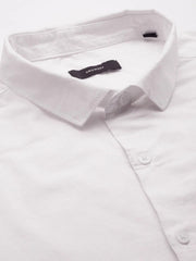 Men White Printed Casual Shirt-LARGEPRINT-1665-White