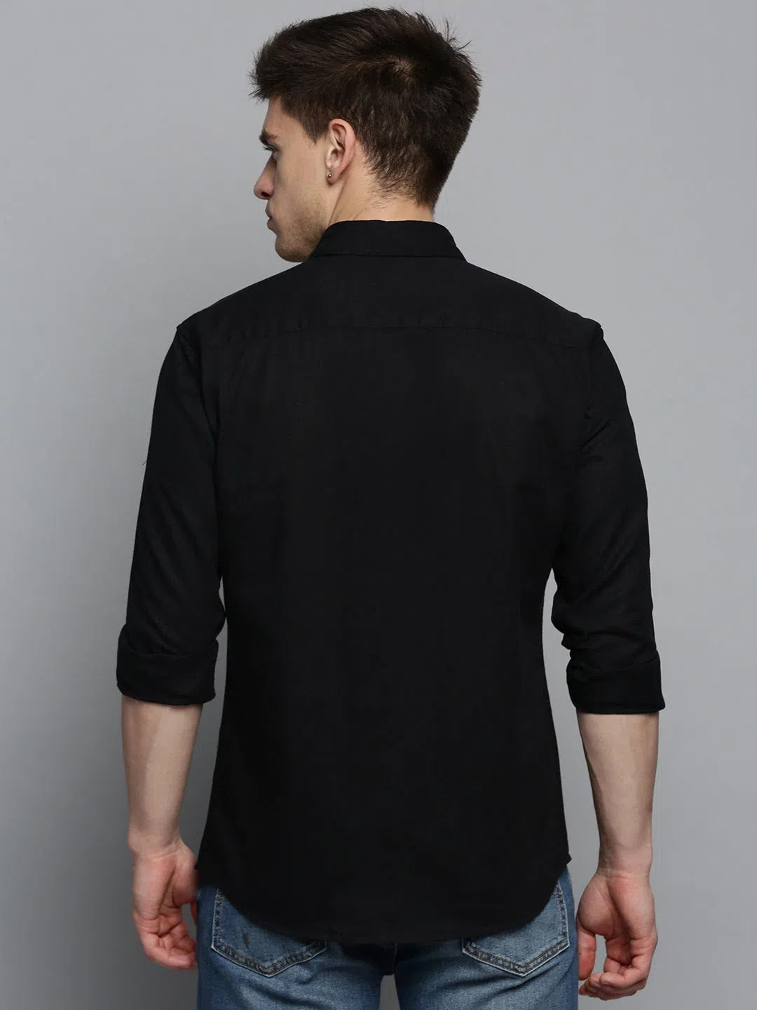 Black Linen Shirt - DesiQlo Solid Casual Mens Shirt