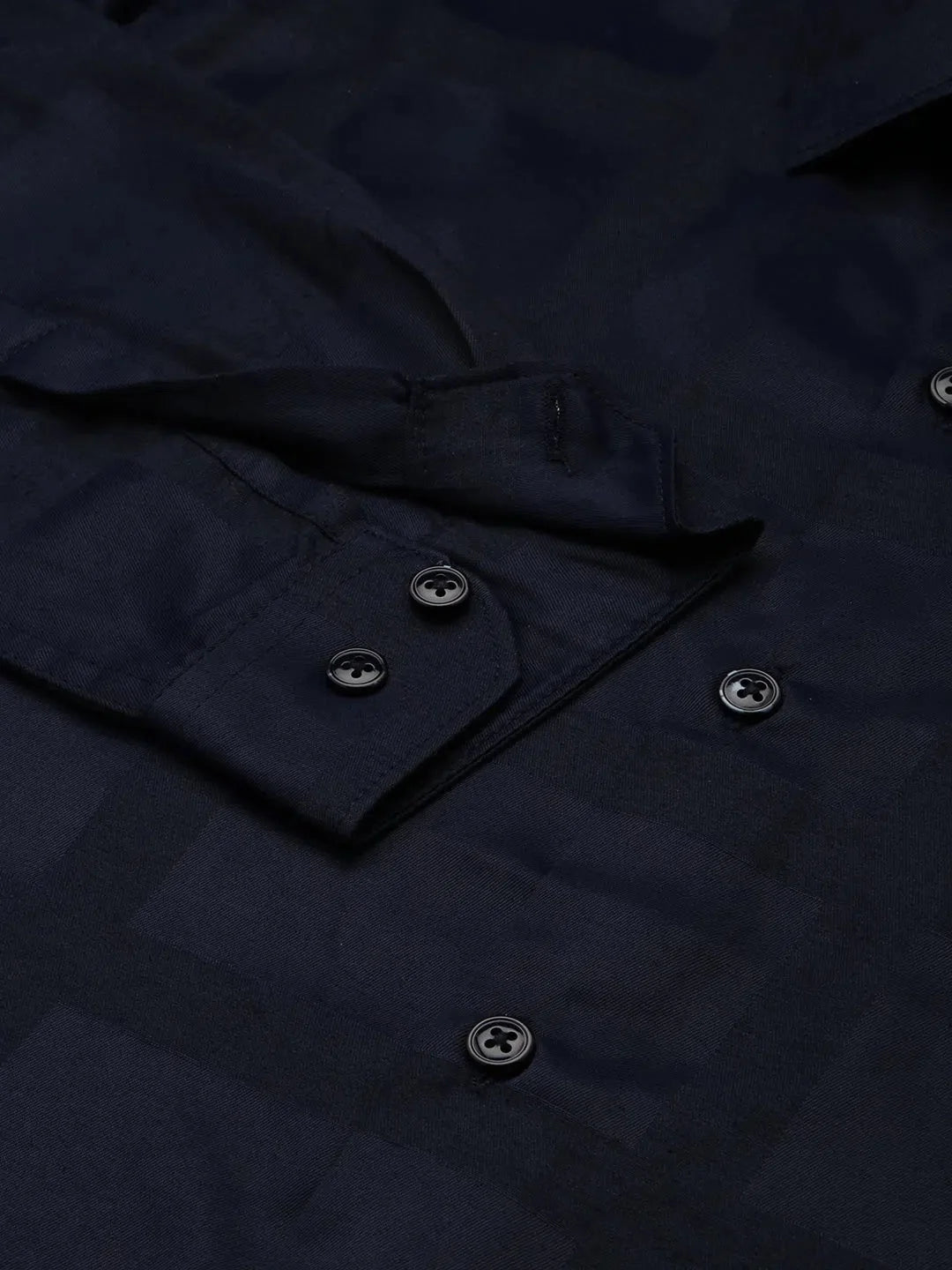 Navy Blue Solid Cotton Mens Shirt | DesiQlo Formal Shirt