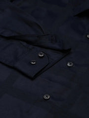 Men Navy Solid Formal Shirt-NECKAMPLAIN-3168-Navyblue