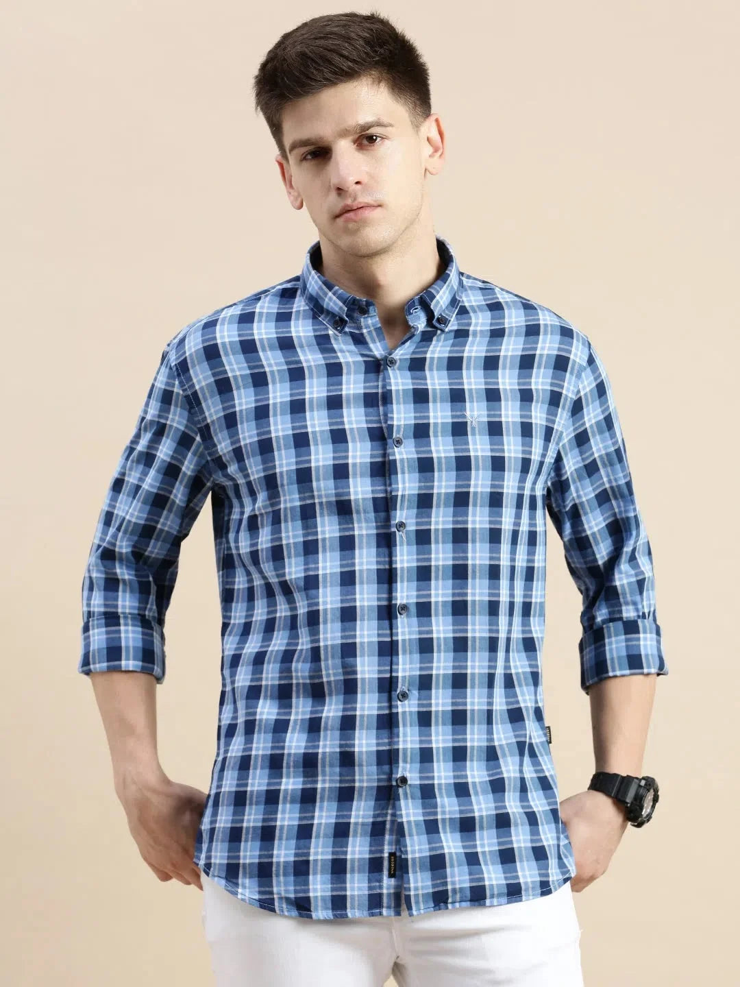 Men's Multi Checked Cotton Shirt - Casual & Trendy Style