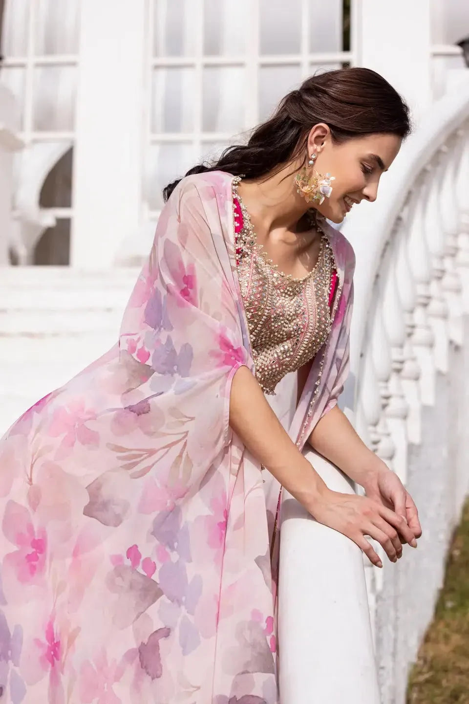 Blushing Orchid Printed Lehenga Choli for Women | Ethnic Lehenga