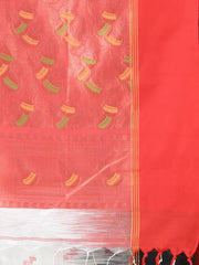 Bottle Green Cotton Saree With Temple Borders-MA66CT43830052