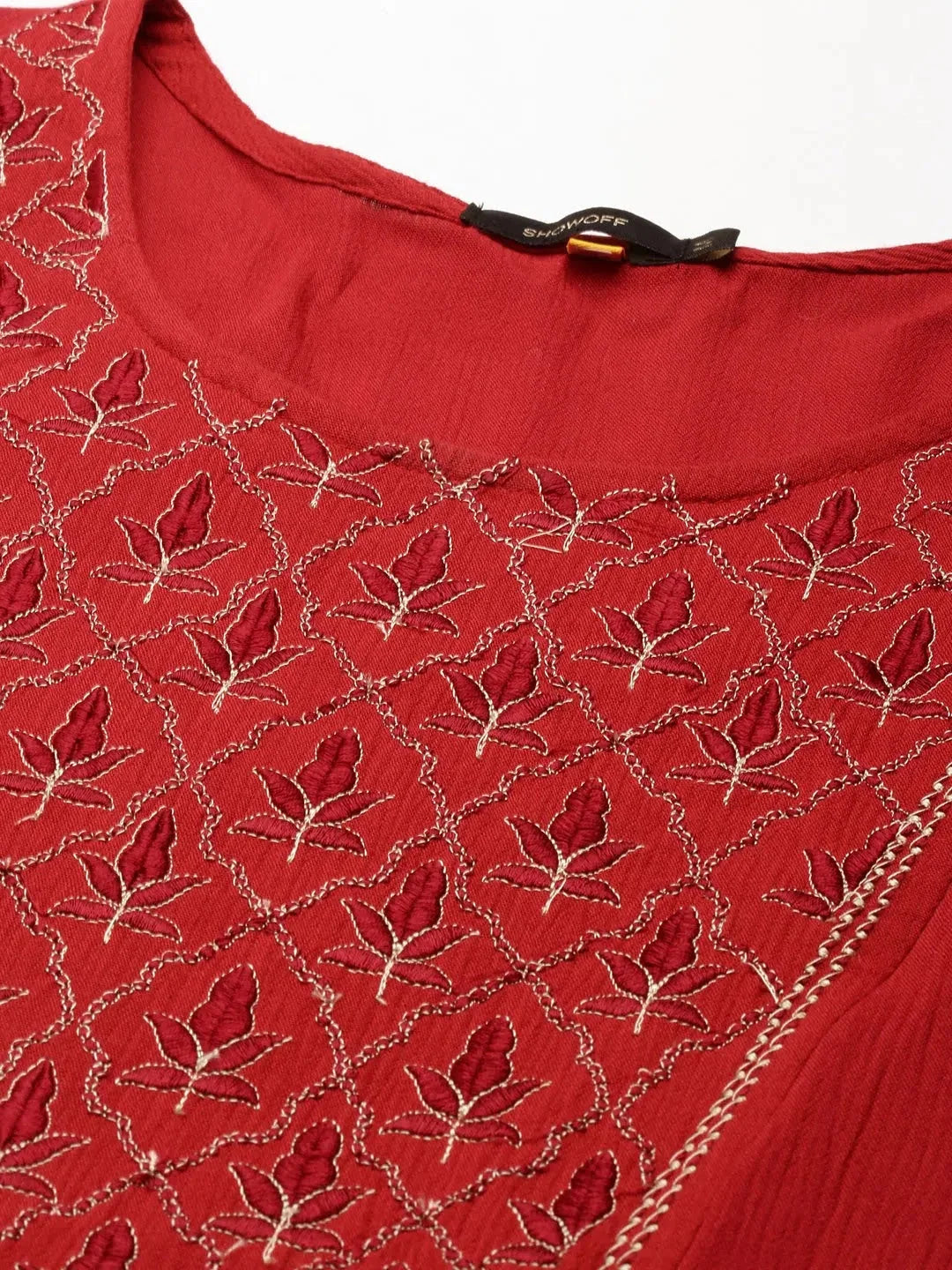 Maroon Anarkali Kurta - Solid Embroidered Anarkali Suits for W...