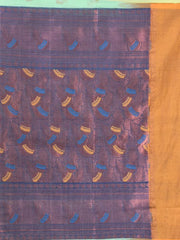 Light Green Cotton Saree With Zari Borders-MA64BCT401190044